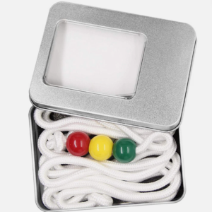 Brock string used for eye exercises